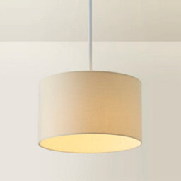 Valuelights Reni Natural Fabric Drum Ceiling Lamp Shade (D)25Cm - thumbnail 3