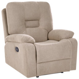 Beliani Recliner Chair Bergen Fabric Taupe - thumbnail 5