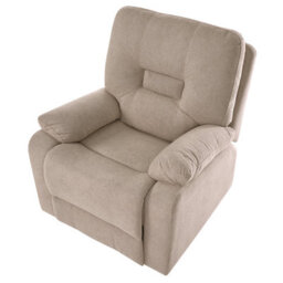 Beliani Recliner Chair Bergen Fabric Taupe - thumbnail 6