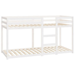 Walplus Bunk Bed Without Mattress White 80X200 Cm Solid Wood Pine - thumbnail 4
