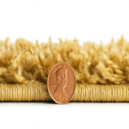 Uetian Golden Yellow Shaggy Rug With Soft 5Cm Pile Thickness For A Small Space Size 80X150Cm - thumbnail 2