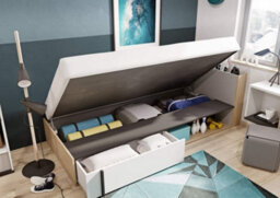 Arte Modern And Comfortable Imola Bed With Mattress In White Matt Left H660mm W940mm D2170mm - Adding A Touch Of Style To Your Bedroom - thumbnail 2