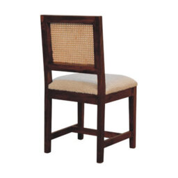Wyld Haus Holualoa Cream Boucle Chair - Mango Wood Frame & Rattan Back - thumbnail 8