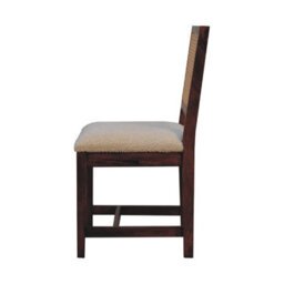 Wyld Haus Holualoa Cream Boucle Chair - Mango Wood Frame & Rattan Back - thumbnail 9