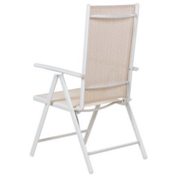 Beliani Set Of 6 Garden Chairs Catania Metal Beige - thumbnail 9