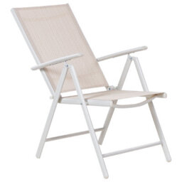 Beliani Set Of 6 Garden Chairs Catania Metal Beige - thumbnail 7