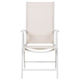 Beliani Set Of 6 Garden Chairs Catania Metal Beige - thumbnail 6