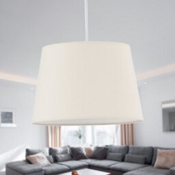 First Choice Lighting Set Of 2 Natural Cotton 23Cm Tapered Cylinder Pendant Or Lamp Shades - thumbnail 4