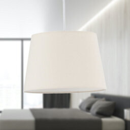 First Choice Lighting Set Of 2 Natural Cotton 23Cm Tapered Cylinder Pendant Or Lamp Shades - thumbnail 5