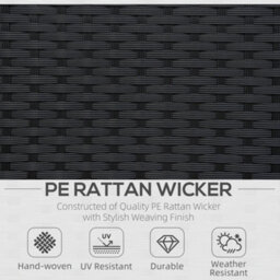 Wyld Haus Raco Black Rattan Single Outdoor Armchair With Thick Cushioned Seat And Armrests - thumbnail 4