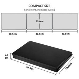 Vanexiss Adjustable Trifold Mirror 32X19.5Cm With 360 Rotation And Retractable Hook For Haircut And Grooming - thumbnail 4