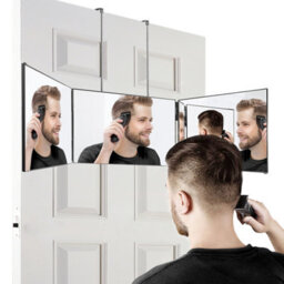 Vanexiss Adjustable Trifold Mirror 32X19.5Cm With 360 Rotation And Retractable Hook For Haircut And Grooming - thumbnail 1