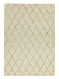 Cream Handmade Luxurious Modern Wool Rug For Bedroom & Living Room-160Cm X 230Cm - thumbnail 1