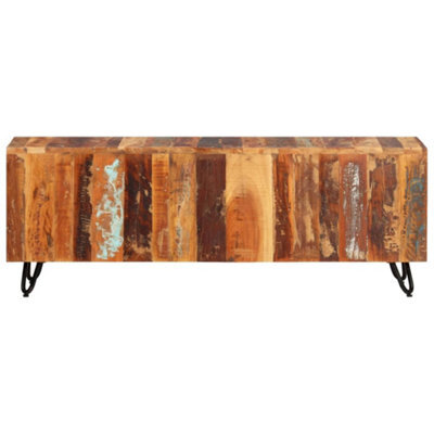 Berkfield Classic Tv Cabinet 110X30X40 Cm Solid Wood Reclaimed - image 1
