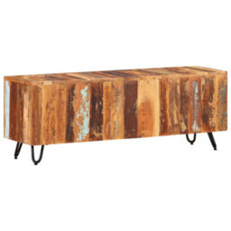 Berkfield Classic Tv Cabinet 110X30X40 Cm Solid Wood Reclaimed - thumbnail 9