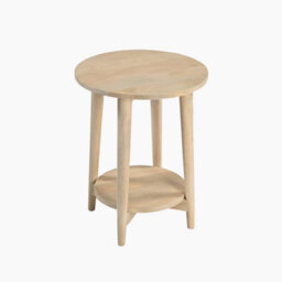 Furniturebox Uk Tacoma Round White Oak Wood Side Table - thumbnail 4