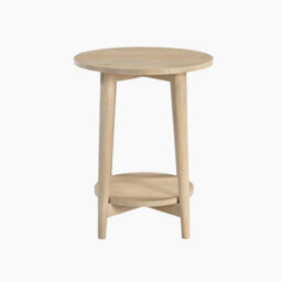 Furniturebox Uk Tacoma Round White Oak Wood Side Table - thumbnail 2