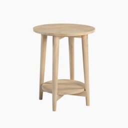 Furniturebox Uk Tacoma Round White Oak Wood Side Table - thumbnail 3