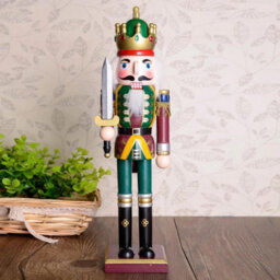 Shatchi 38Cm Wooden Nutcrackers Figures Christmas Ornament 4Pcs Set Royal And Millatry Theme - thumbnail 1