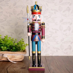 Shatchi 38Cm Wooden Nutcrackers Figures Christmas Ornament 4Pcs Set Royal And Millatry Theme - thumbnail 7