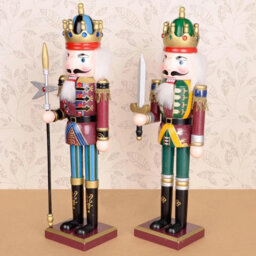 Shatchi 38Cm Wooden Nutcrackers Figures Christmas Ornament 4Pcs Set Royal And Millatry Theme - thumbnail 8