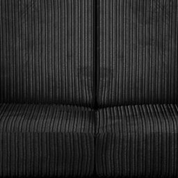 Furnishings For Less UK Luxor Jumbo Cord 3 + 2 Fabric Sofa Suite - Fullback Black - thumbnail 2