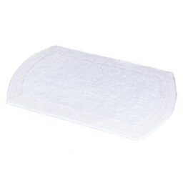 Showerdrape Ultra 100% Cotton White Reversible Bath Mat 800 X 500mm - thumbnail 1