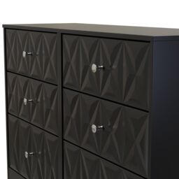 Genoa Ready Assembled Matt Black No Effect 6 Drawer Chest (H)792mm (W)1117mm (D)395mm - thumbnail 4