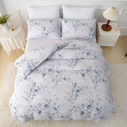 Pamposh Lazzaro King Size Duvet Cover Set Premium Microfiber Reversible King Size Duvet Cover Ultrasoft Hypoallergenic With Zipper Closure - thumbnail 4
