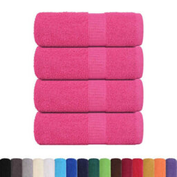 Berkfield Durable Wash Towels 4 Pcs Frogn Pink 30X30 Cm 100% Cotton