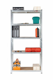 Rhino Racking 180 X 90 X 60Cm - Galvanised - 5 Tier Boltless Heavy Duty Garage Shelving Unit - 1000Kg Load Weight - thumbnail 4