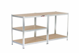 Rhino Racking 180 X 90 X 60Cm - Galvanised - 5 Tier Boltless Heavy Duty Garage Shelving Unit - 1000Kg Load Weight - thumbnail 7