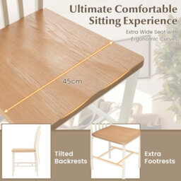 Costway Set Of 2 Dining Chair Armless Spindle Back Kitchen Chairs W/ Ergonomic Seat - thumbnail 6