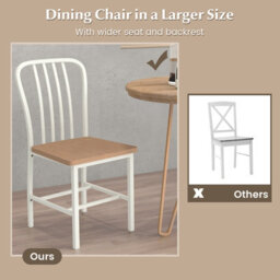 Costway Set Of 2 Dining Chair Armless Spindle Back Kitchen Chairs W/ Ergonomic Seat - thumbnail 8
