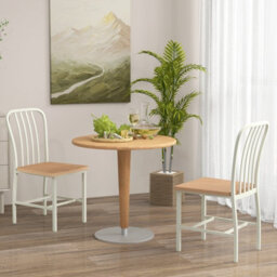 Costway Set Of 2 Dining Chair Armless Spindle Back Kitchen Chairs W/ Ergonomic Seat - thumbnail 5