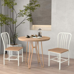 Costway Set Of 2 Dining Chair Armless Spindle Back Kitchen Chairs W/ Ergonomic Seat - thumbnail 1