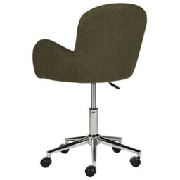 Beliani Desk Chair Priddy Boucle Dark Green - thumbnail 6