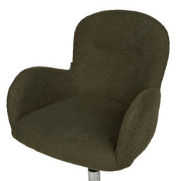 Beliani Desk Chair Priddy Boucle Dark Green - thumbnail 7