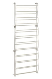 Orsina Stylish Over Door Cream 12 Tier Shoe Rack, Spacious Shoe Drawer Organizer For Bedroom, Sleek Storage Rack