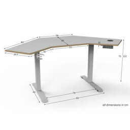 Koble Gino Corner Sit Stand Smart Desk Black - thumbnail 6