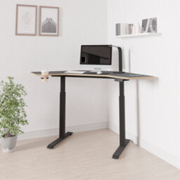 Koble Gino Corner Sit Stand Smart Desk Black - thumbnail 9