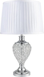 Lighting Supermarket Hepburn Large Crystal Table Lamp Grey Linen Shade Crystal Chrome Finish 58Cm - thumbnail 1