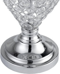 Lighting Supermarket Hepburn Large Crystal Table Lamp Grey Linen Shade Crystal Chrome Finish 58Cm - thumbnail 4