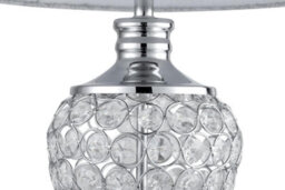 Lighting Supermarket Hepburn Large Crystal Table Lamp Grey Linen Shade Crystal Chrome Finish 58Cm - thumbnail 3