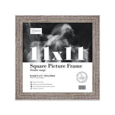 11X11 Walnut Ornate Picture Frame (27.9 X 27.9Cm) Poster, Photo, Artwork, Gallery Wall Or Print - image 1