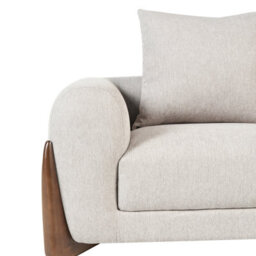Beliani Modern Sofa 2 Seater Vinliden Taupe - thumbnail 6