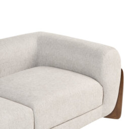 Beliani Modern Sofa 2 Seater Vinliden Taupe - thumbnail 8