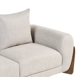 Beliani Modern Sofa 2 Seater Vinliden Taupe - thumbnail 7