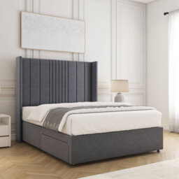 Bsspoke Charlotte Divan Bed Set Steel Plush Velvet With 54Inch Headboard  & No Drawers No Mattress In Double King 4Ft 6Ft - thumbnail 2