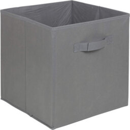 Urbn-Living Urbnliving 68.5Cm Height Charcoal Colour 6 Cubed Storage Cupboard With Baskets Shelf Rack Unit Closet - thumbnail 2